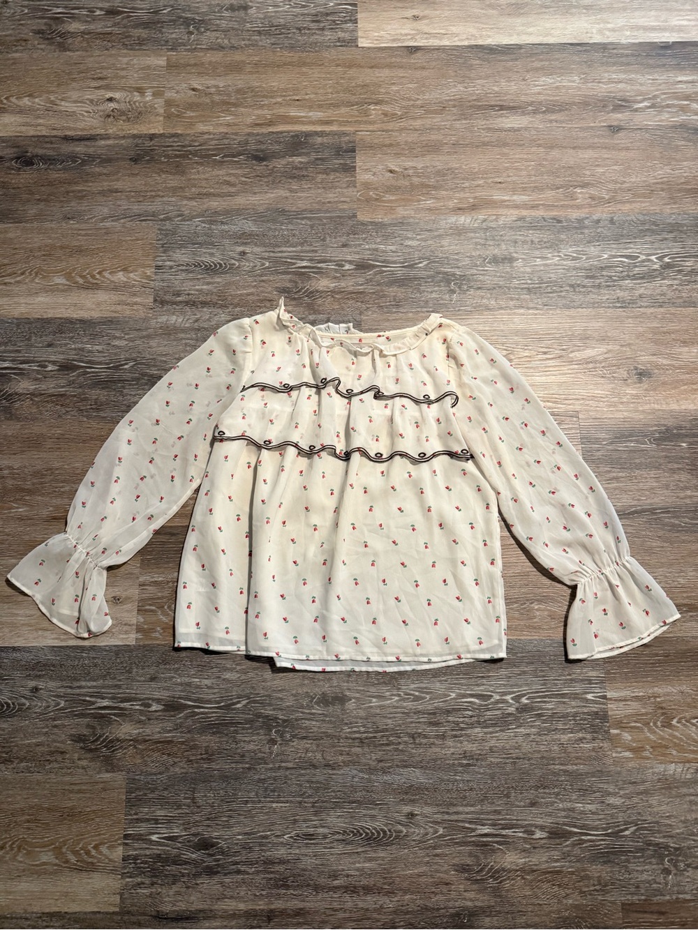 LOFT Ruffle Trim Blouse